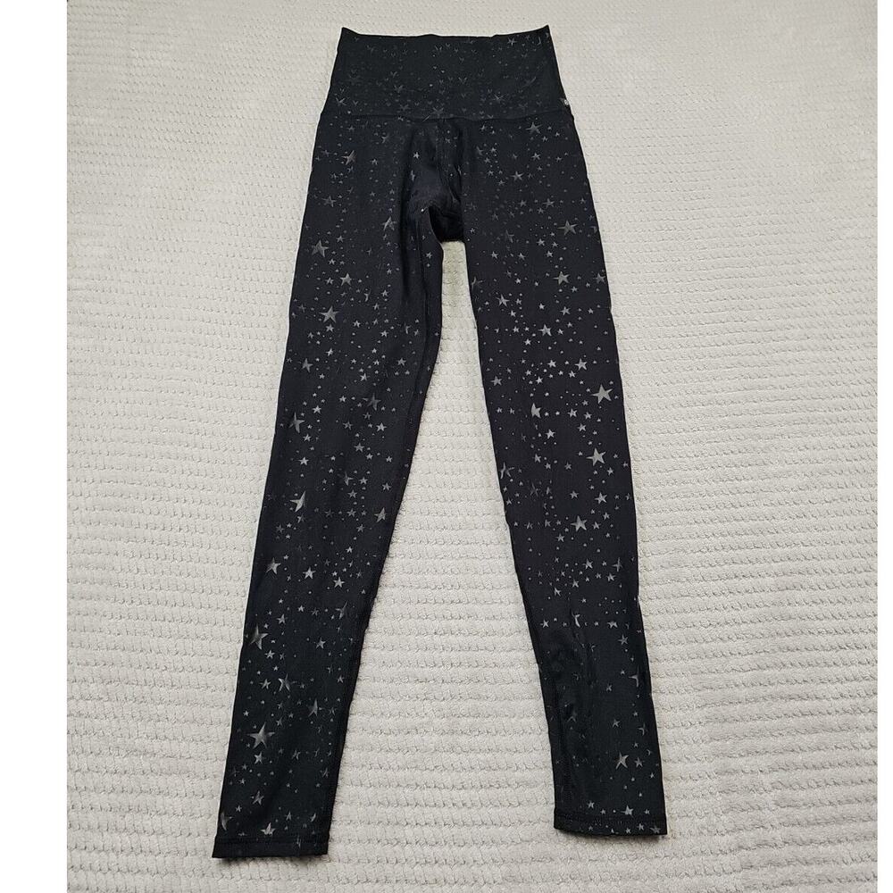 Barre3 Leggings Womens XS Black Star Print High Rise